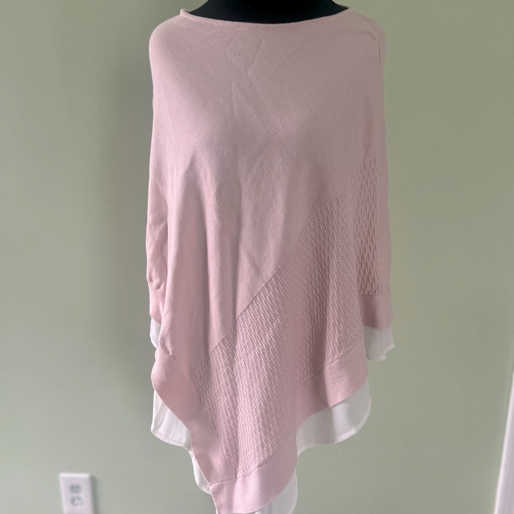 Elegant Pink and White Women's Sweater